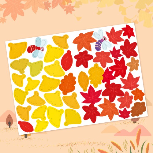 가을 낙엽 스티커
